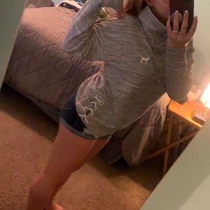 Grey Pink Sweater with Longneck